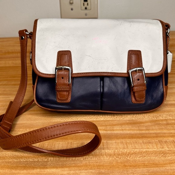Coach Handbags - Coach B1373-F23383 Park Women Colorful Color Block Leather Crossbody Satchel Bag
